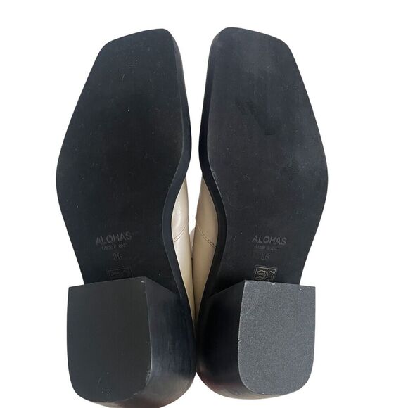 New Without Box Alohas Ranch Leather Boots in Cream size EU 36 US 6 - Picture 7 of 8